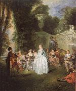 WATTEAU, Antoine Unknown work china oil painting reproduction